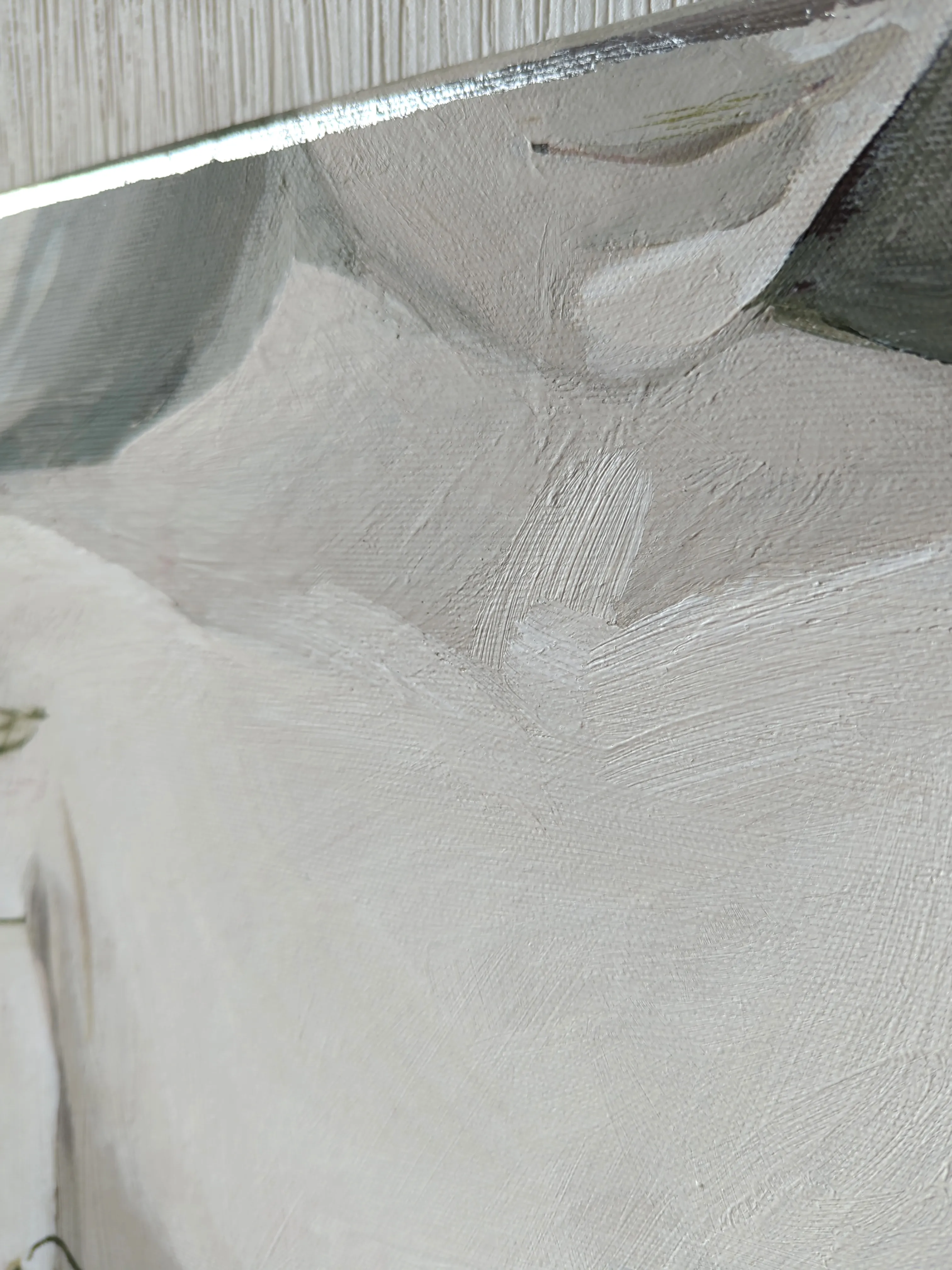 Image of Provence by Olha Vlasova, size: 60x60, made of Acrylic on canvas, Painting medium, from Ukraine, part of the Romanticization series, priced at €700 Photo 3 of 6.