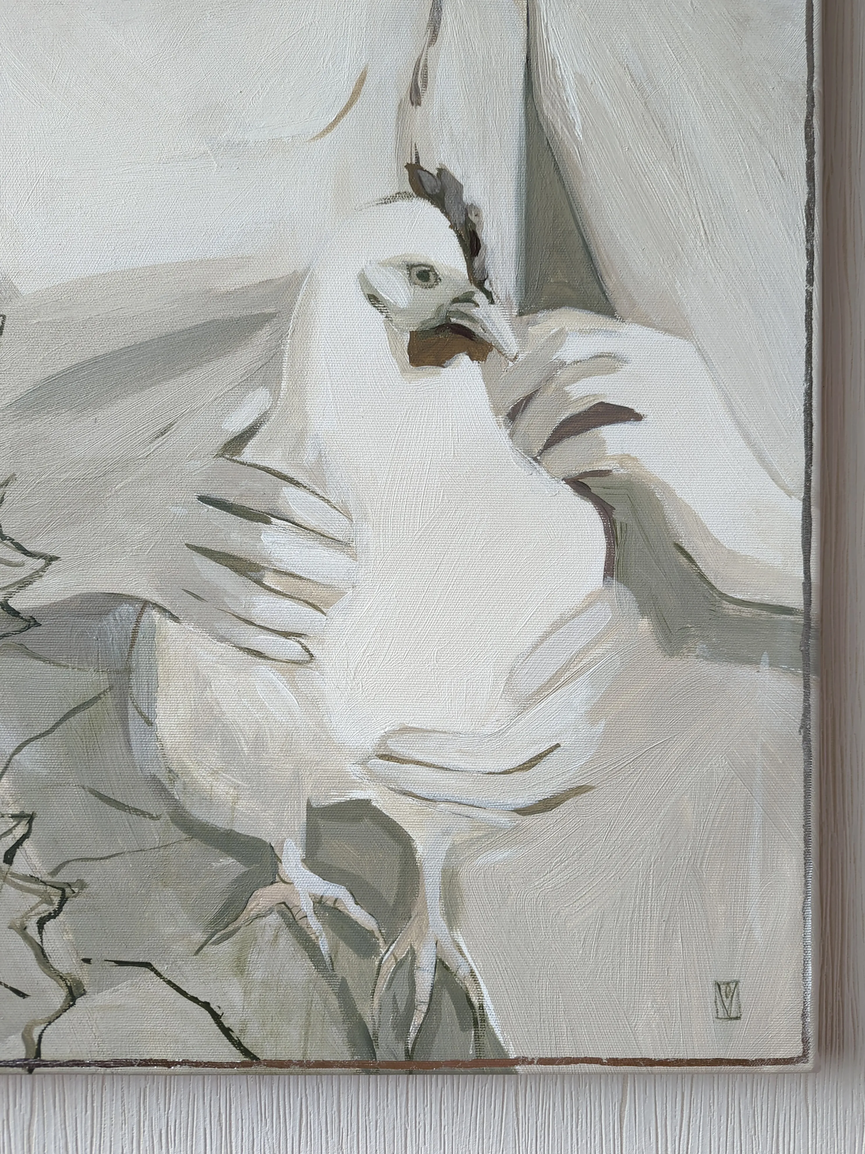 Image of Provence by Olha Vlasova, size: 60x60, made of Acrylic on canvas, Painting medium, from Ukraine, part of the Romanticization series, priced at €700 Photo 2 of 6.