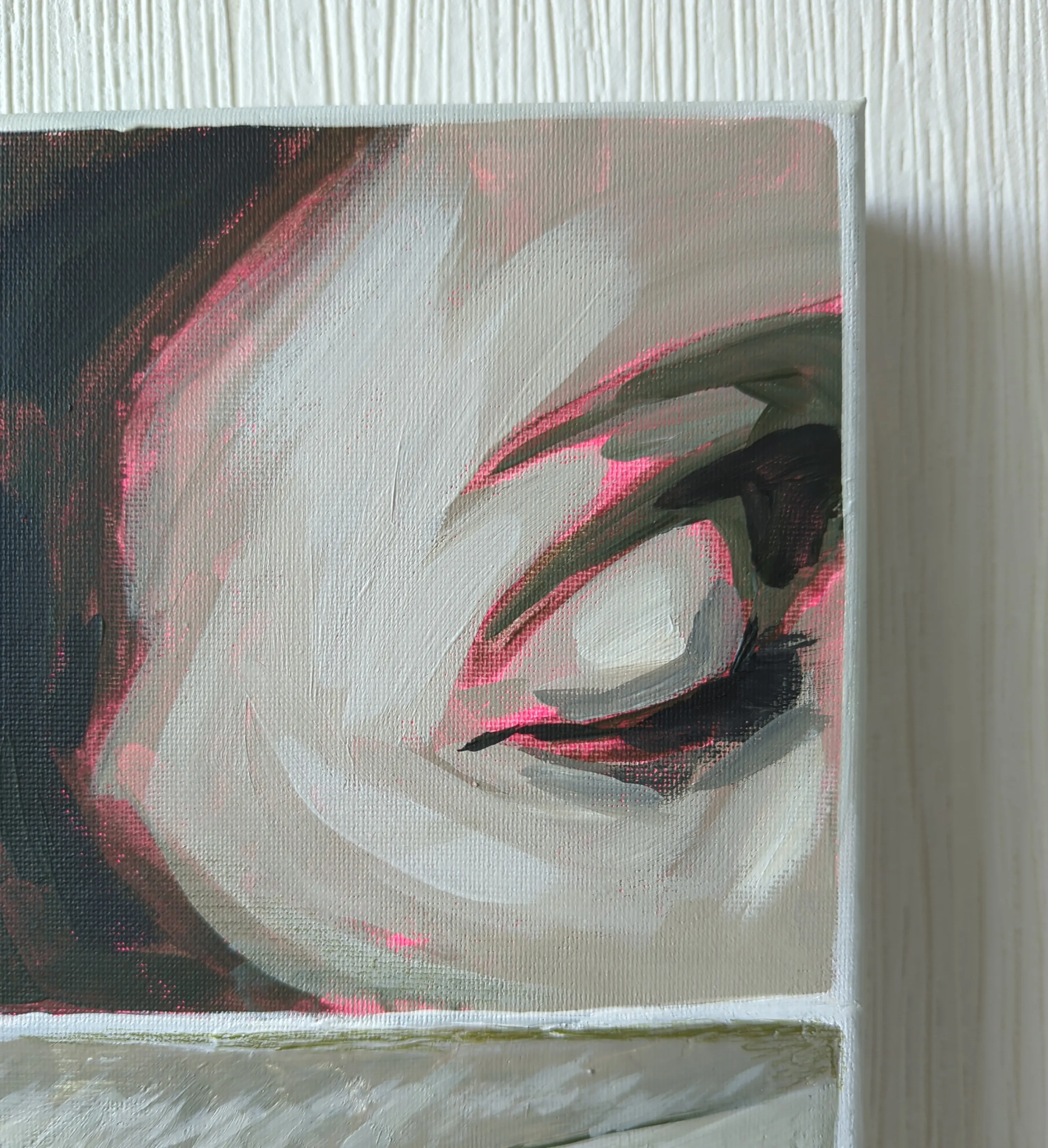 Image of Steppe wind by Olha Vlasova, size: 30x30, made of Acrylic on canvas, Painting medium, from Ukraine, part of the Romanticization series, priced at €400 Photo 4 of 5.