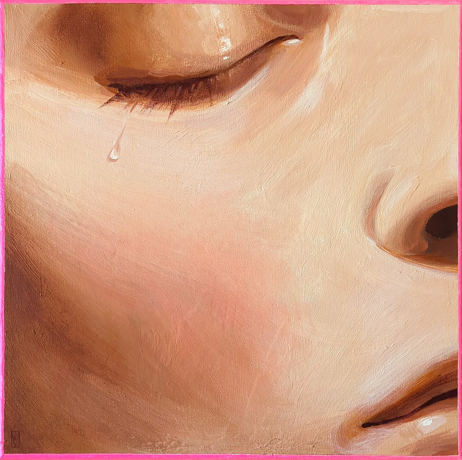 Image of Sensitivity by Olha Vlasova, size: 40x40 cm, made of Acrylic on canvas, Painting medium