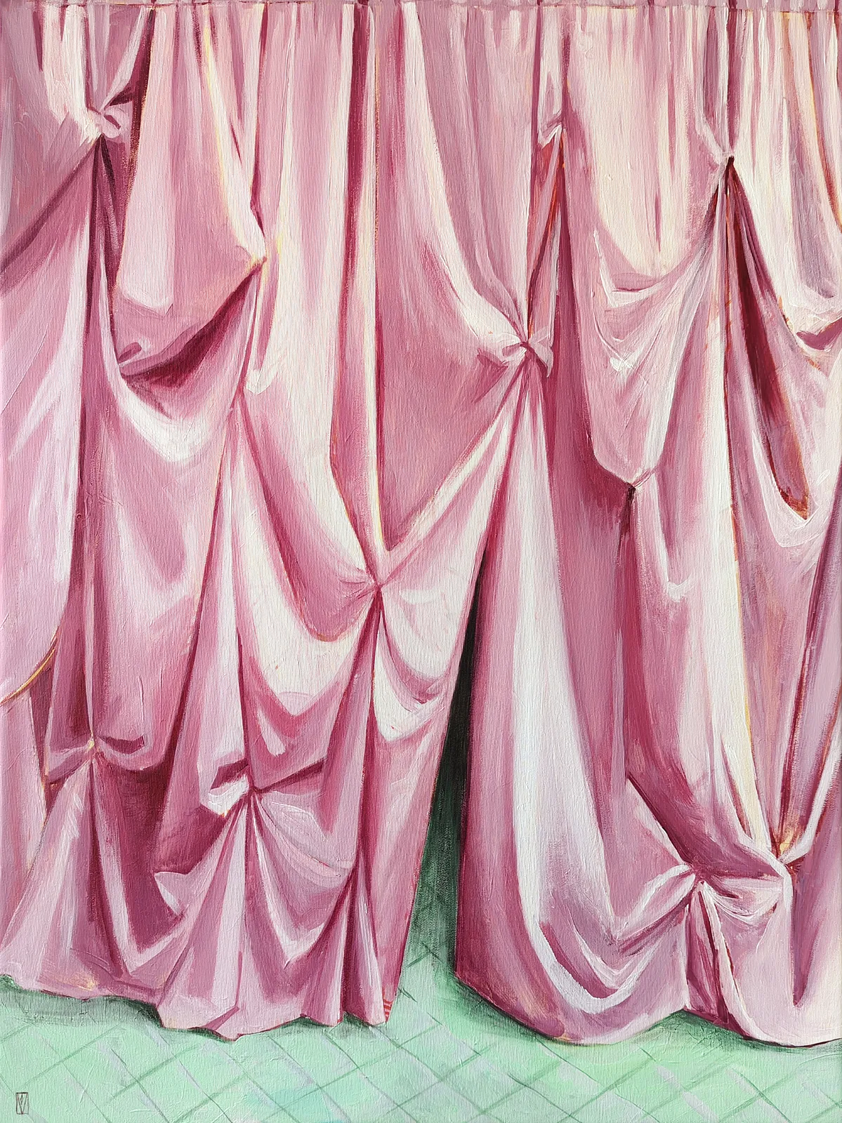 Image of Silk by Olha Vlasova, size: 80x60 cm, made of Acrylic on canvas, Painting medium