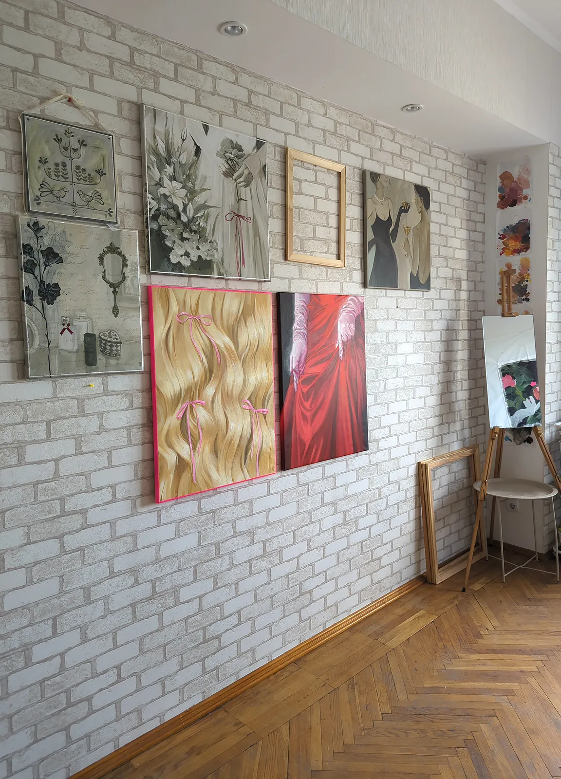 Image of Blonde waves by Olha Vlasova, size: 80x60 cm, made of Acrylic on canvas, Painting medium, priced at €1200 Photo 2 of 5.