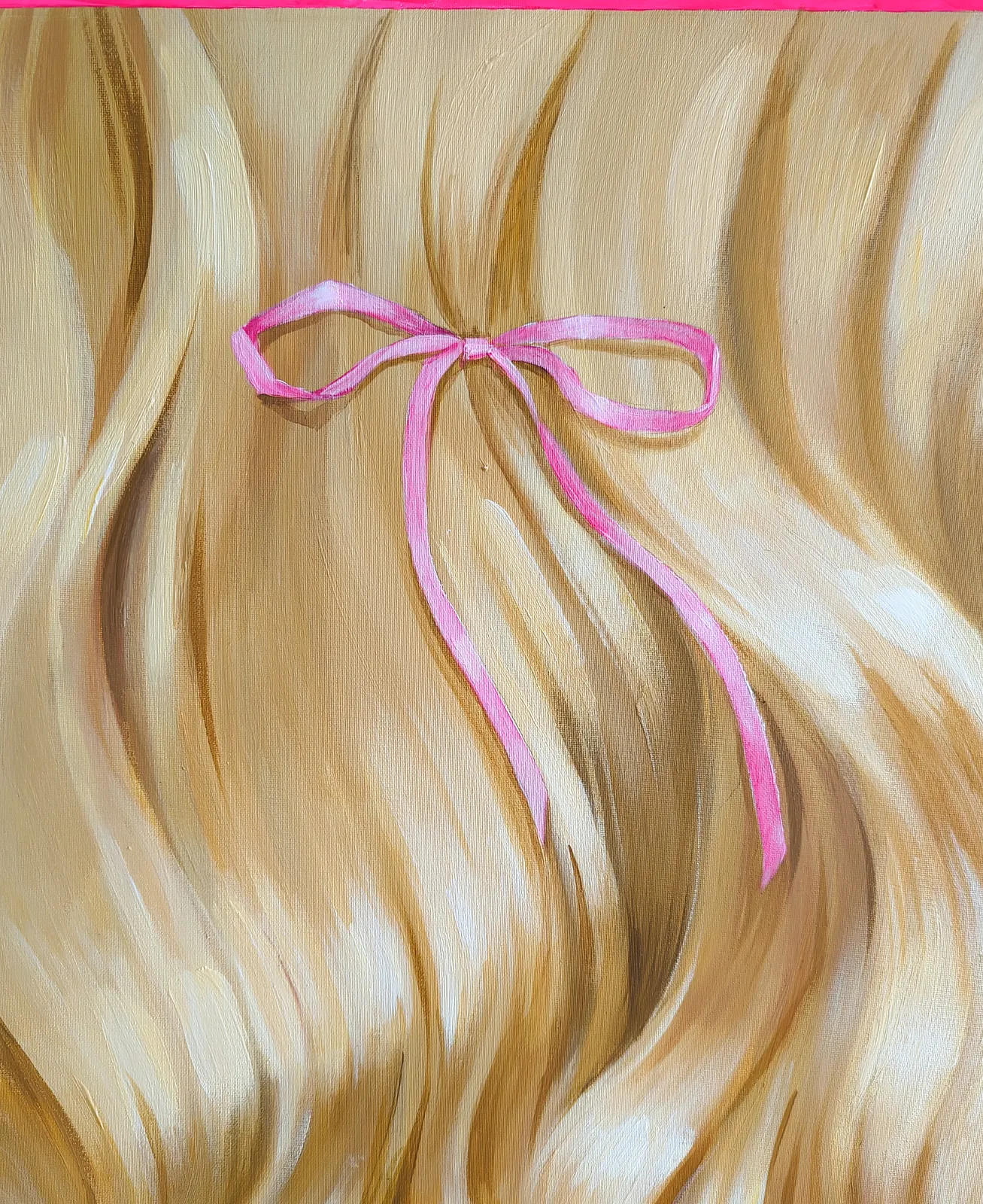 Image of Blonde waves by Olha Vlasova, size: 80x60 cm, made of Acrylic on canvas, Painting medium, priced at €1200 Photo 3 of 5.