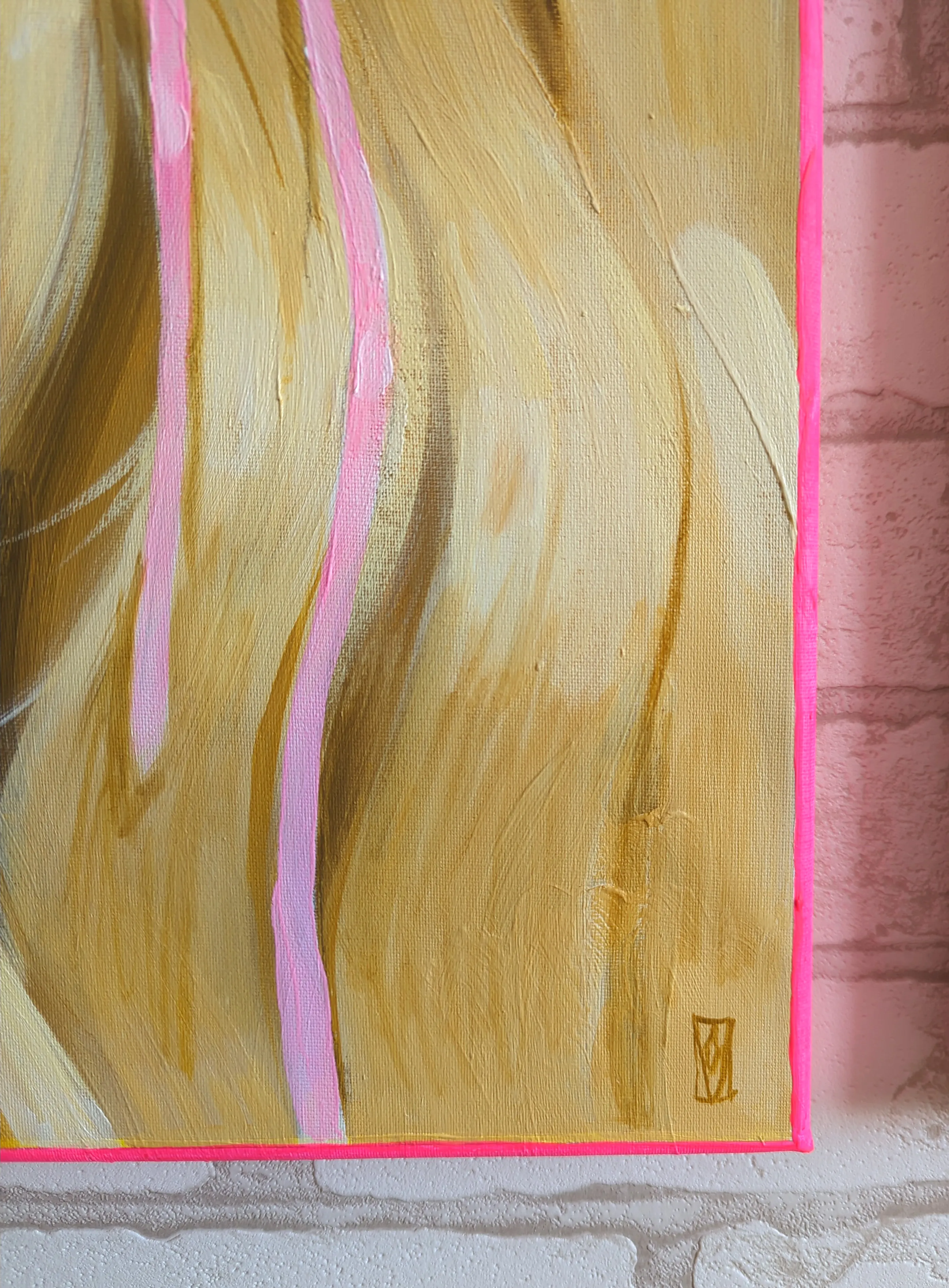 Image of Blonde waves by Olha Vlasova, size: 80x60 cm, made of Acrylic on canvas, Painting medium, priced at €1200 (≈ 62,125 грн) Photo 4 of 5.