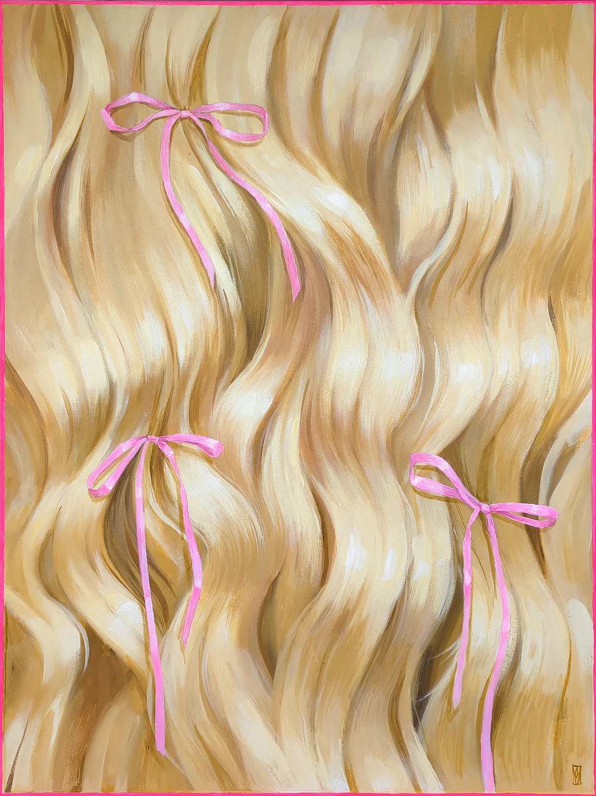 Image of Blonde waves by Olha Vlasova, size: 80x60 cm, made of Acrylic on canvas, Painting medium, priced at €1200 Photo 1 of 5.