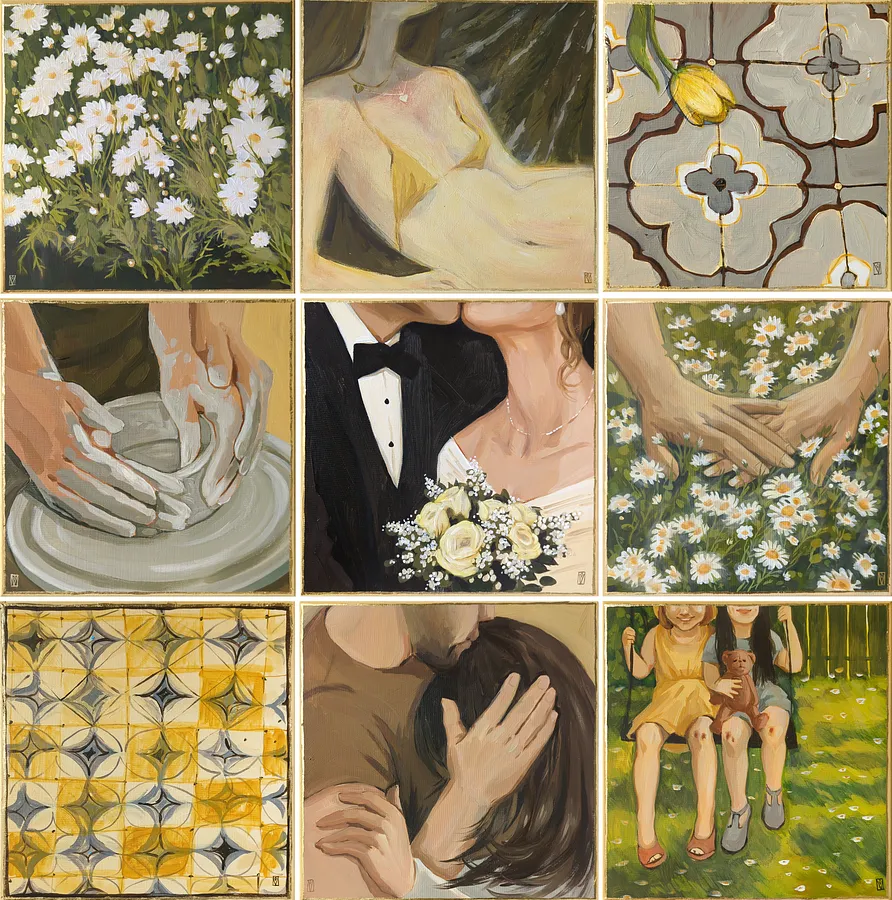 Image of Moments by Olha Vlasova, size: 30x30cm, made of Acrylic on canvas, from Zhytomyr, priced at €400