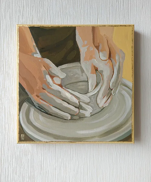 Image of Moments by Olha Vlasova, size: 30x30cm, made of Acrylic on canvas, from Zhytomyr, priced at €400 Photo 6 of 11.