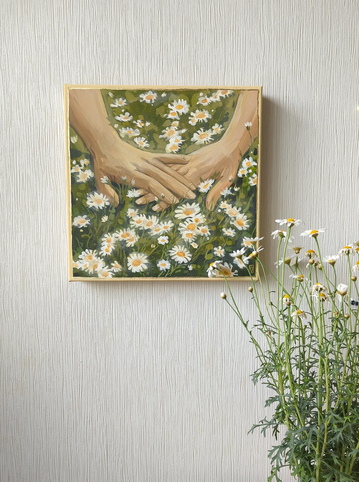 Image of Moments by Olha Vlasova, size: 30x30cm, made of Acrylic on canvas, from Zhytomyr, priced at €400 (≈ 20,700 грн) Photo 9 of 11.
