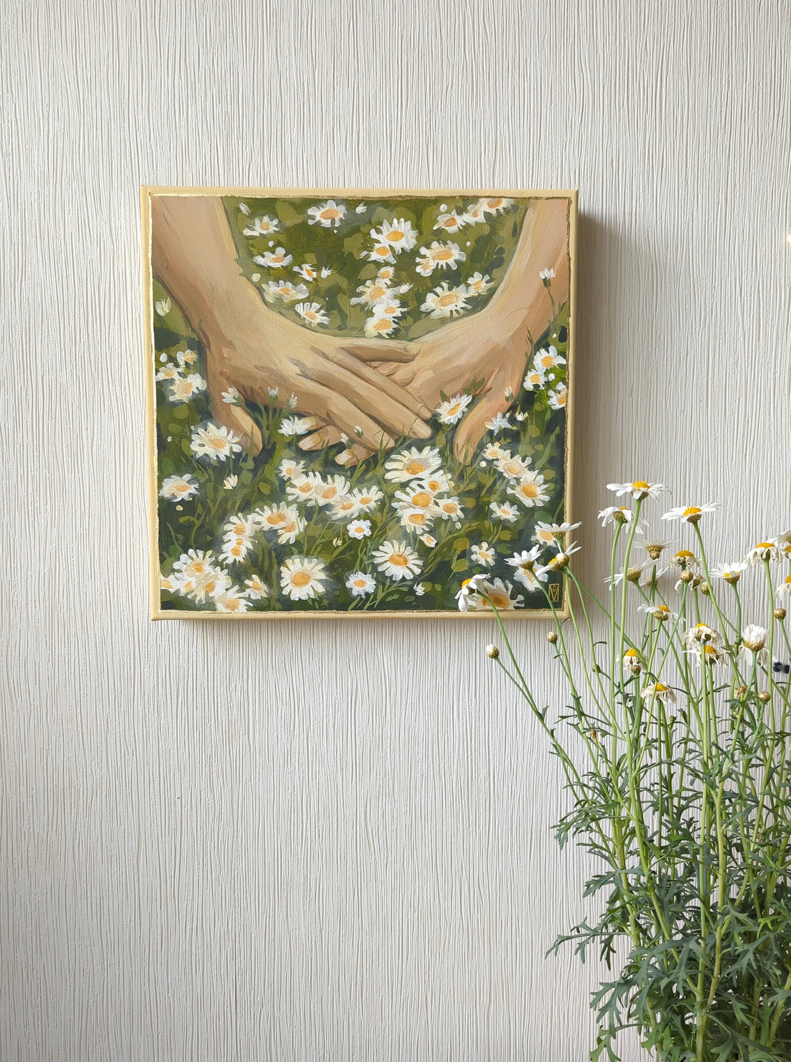 Image of Moments by Olha Vlasova, size: 30x30cm, made of Acrylic on canvas, from Zhytomyr, priced at €400 Photo 9 of 11.